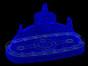 2D-Schnittzeichnung in der 3D-Punktwolke aus dem Objektscan