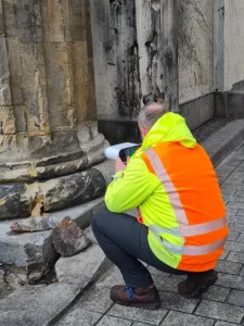 Detailscan am Brandenburger Tor, Schadensdokumentation