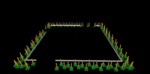 3D-Modell der verkippten Stützen